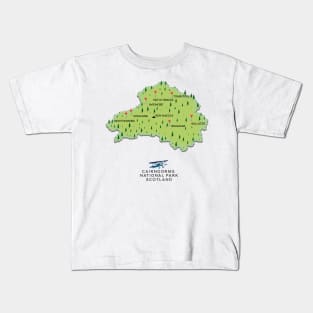 Cairngorms National Park Map Kids T-Shirt